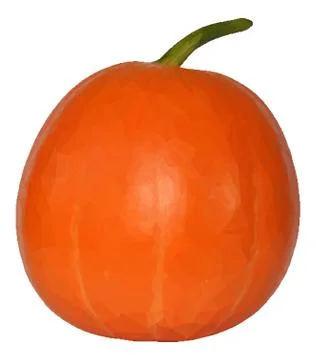 Pumpkin Low Poly Vector Stock Illustration