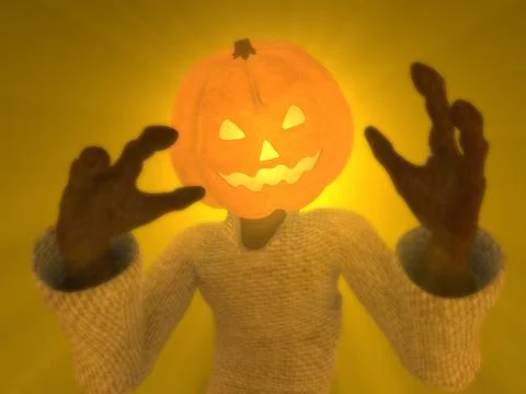 Pumpkin man 스톡 일러스트