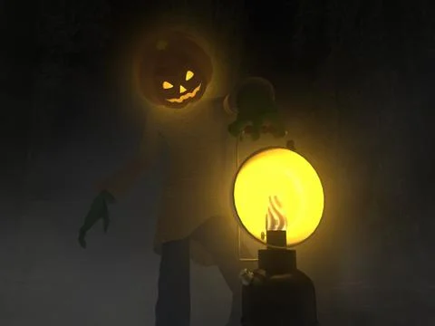 Pumpkin man Stock-Illustration