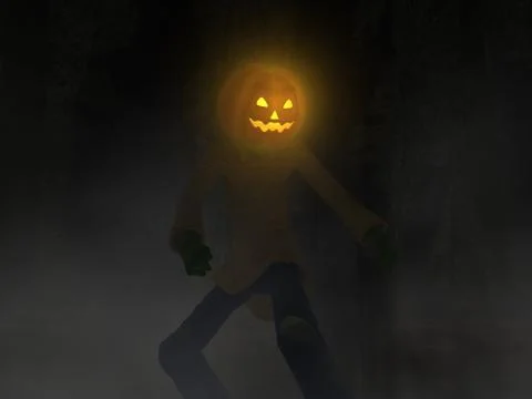 Pumpkin man Stock Illustration
