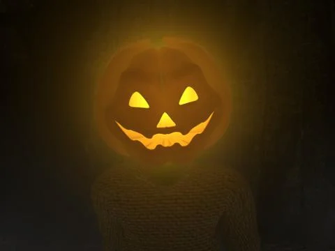 Pumpkin man Stock Illustration