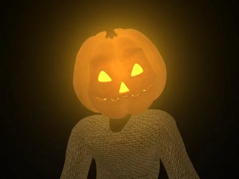 Pumpkin man Illustrazione stock