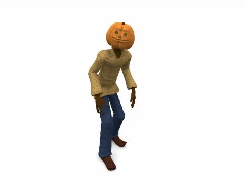 Pumpkin man Illustrazione stock