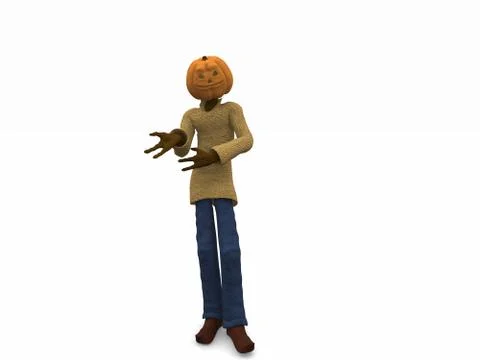 Pumpkin man Stock-Illustration