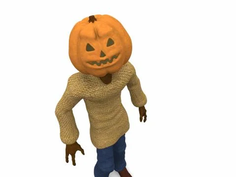 Pumpkin man Stock Illustration