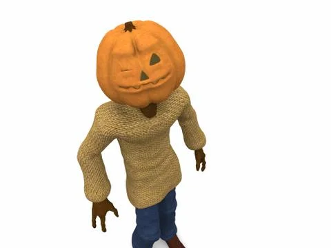 Pumpkin man Stock Illustration
