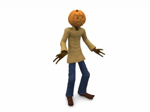 Pumpkin man Stock Illustration