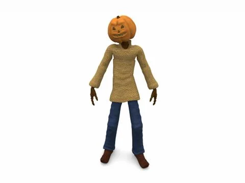 Pumpkin man Stock Illustration