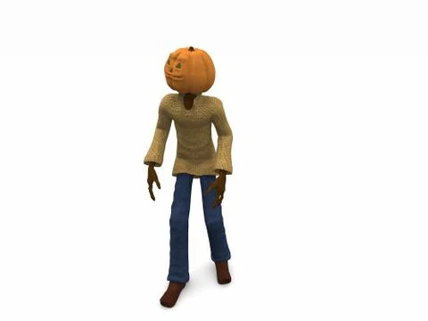 Pumpkin man 스톡 일러스트