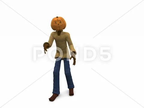 Pumpkin man 库存插图