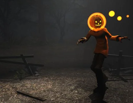 Pumpkin Man Stock Illustration