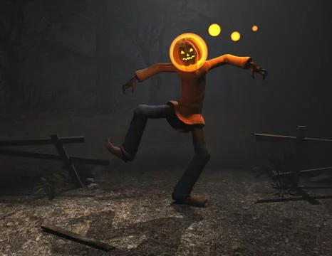 Pumpkin Man 스톡 일러스트