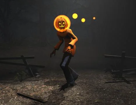 Pumpkin Man Illustrazione stock
