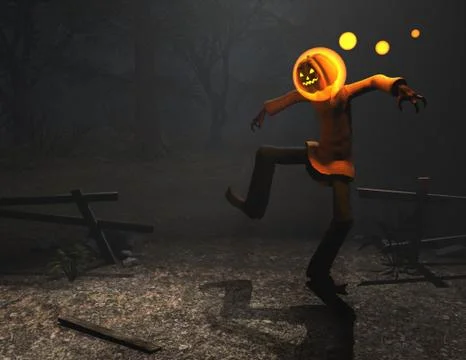 Pumpkin Man Illustrazione stock