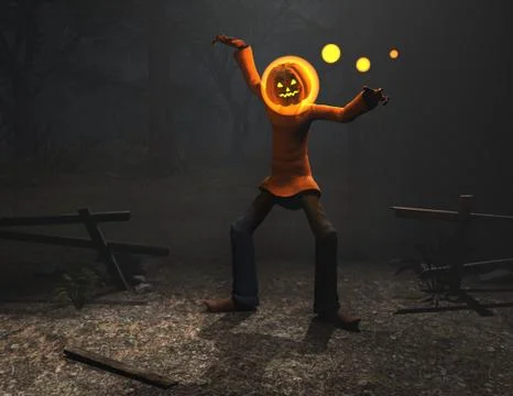 Pumpkin Man Illustrazione stock