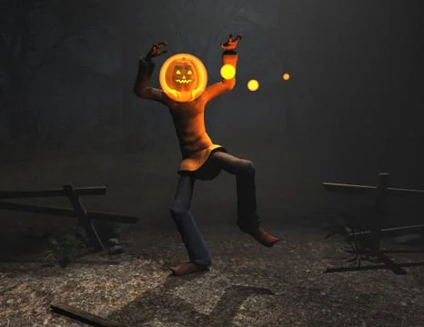 Pumpkin Man Stock Illustration
