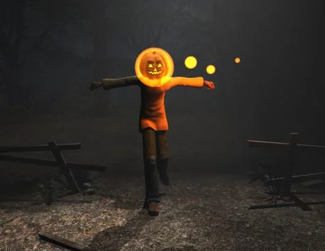 Pumpkin Man Stock Illustration