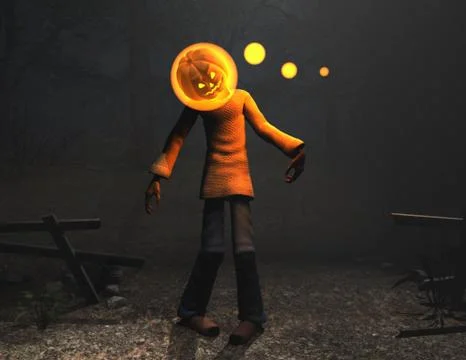 Pumpkin Man Illustrazione stock