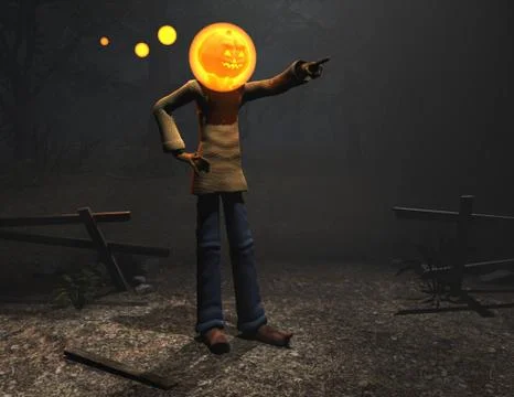 Pumpkin Man 스톡 일러스트