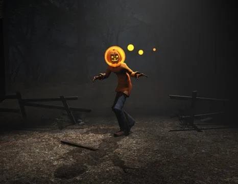 Pumpkin Man 스톡 일러스트