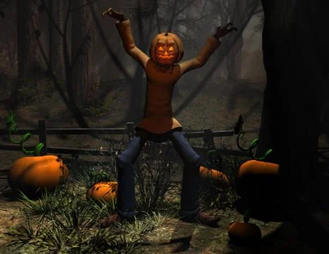 Pumpkin Man Stock Illustration