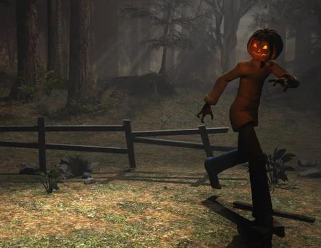 Pumpkin Man Stock Illustration