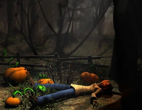 Pumpkin Man Illustrazione stock