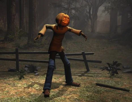 Pumpkin Man Stock Illustration