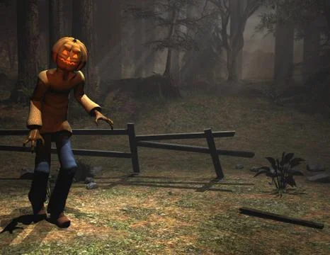 Pumpkin Man Illustrazione stock