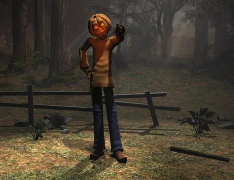 Pumpkin Man Illustrazione stock
