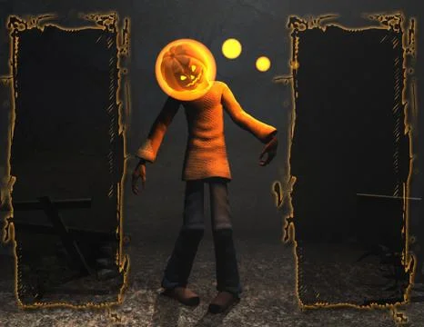 Pumpkin Man Stock Illustration