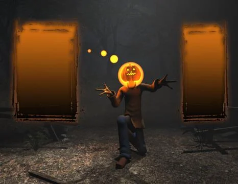 Pumpkin Man Stock Illustration
