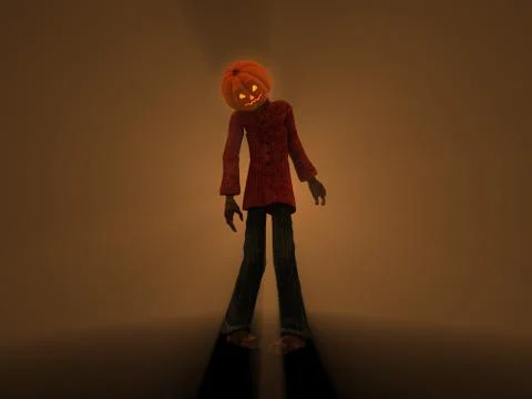 Pumpkin Man 스톡 일러스트