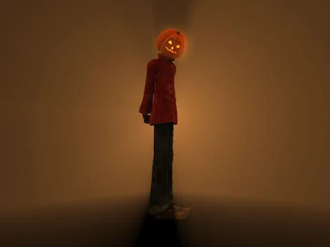 Pumpkin Man 스톡 일러스트