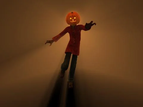 Pumpkin Man Illustrazione stock