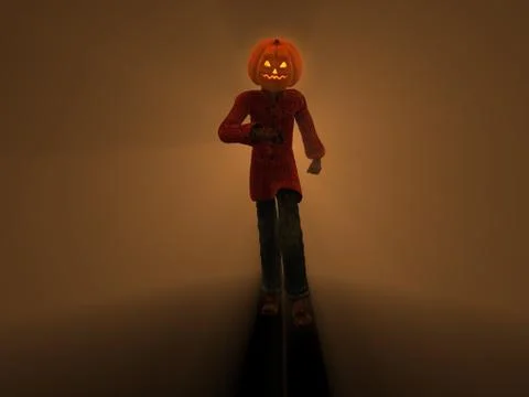 Pumpkin Man Stock Illustration