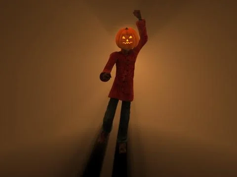 Pumpkin Man Stock Illustration