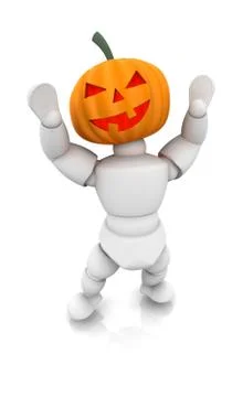 Pumpkin man Stock Illustration