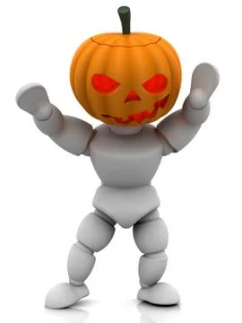 Pumpkin man Stock Illustration