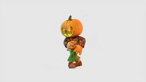 Pumpkin Man Sizzling Salsa Step Stock Footage 318242286