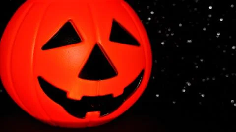 Pumpkin Mask in a dark background Stock Photos