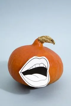 Pumpkin mouth Stock Photos