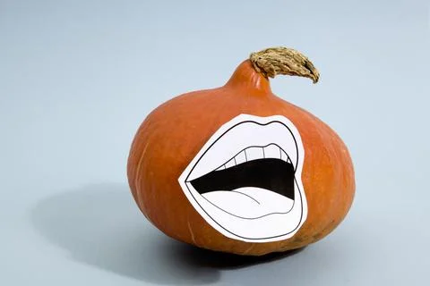 Pumpkin mouth Stock Photos