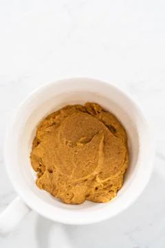 Pumpkin mug cake Stock Photos