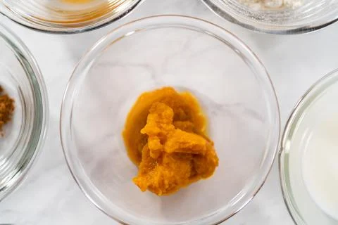 Pumpkin mug cake Stock Photos