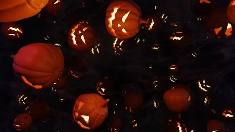 Pumpkin In The Night Stock Photos