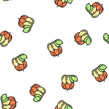 Pumpkin nut vector seamless pattern イラスト素材