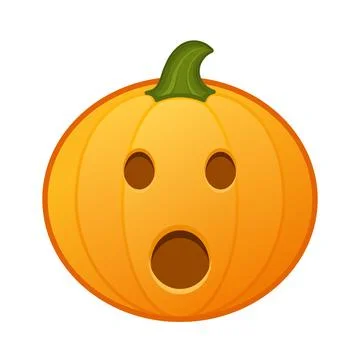 Pumpkin with open mouth Large size of Halloween emoji Ilustración de archivo