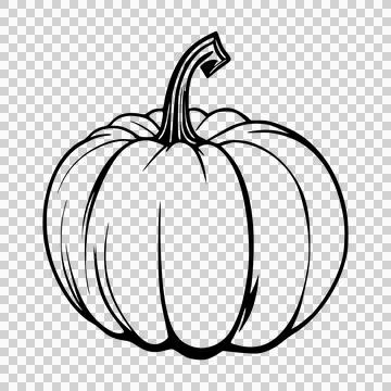 Pumpkin outline vector icon design Stock Illustration