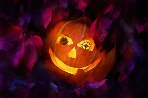 Pumpkin  paint Stock Illustration